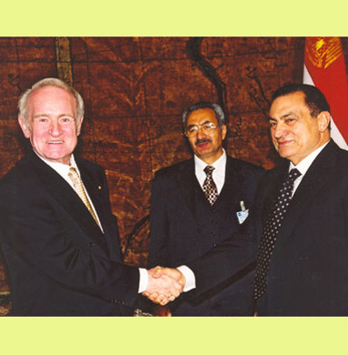 Bundesprsident Johannes Rau auf Besuch in gypten 2000	 		